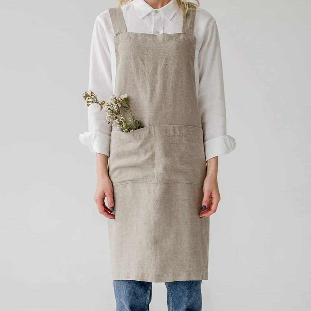 Linen Tales Linen Crossback Apron (1 pc)