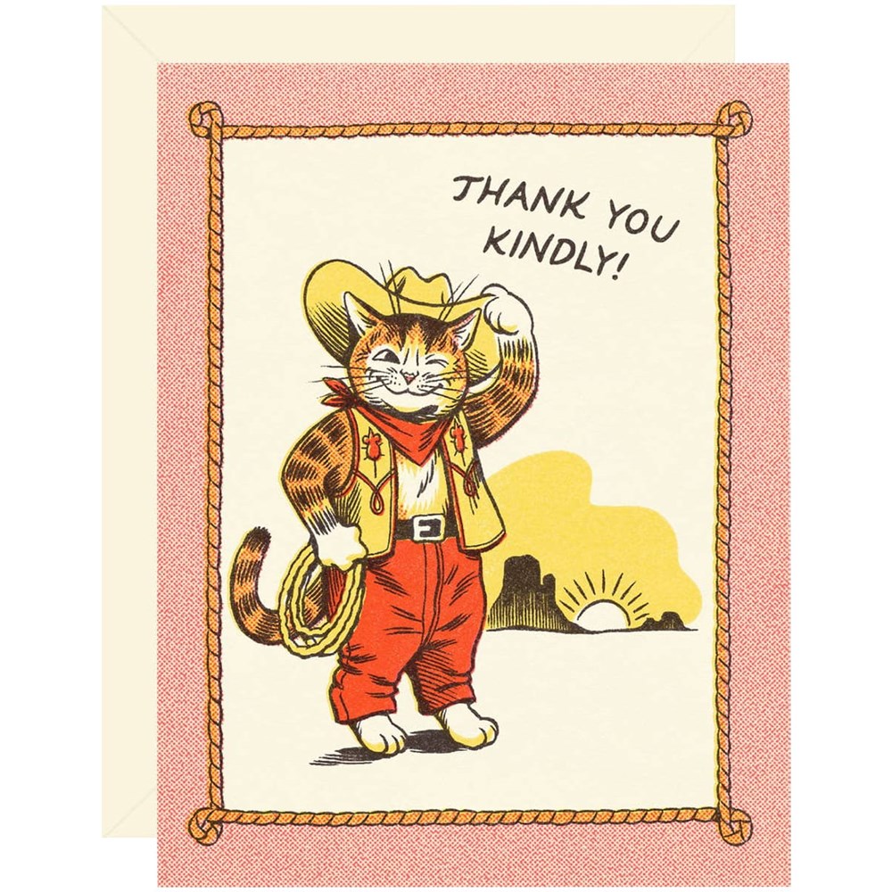 Wallflower Paper & Party Thank You Kindly Card (1 pc)