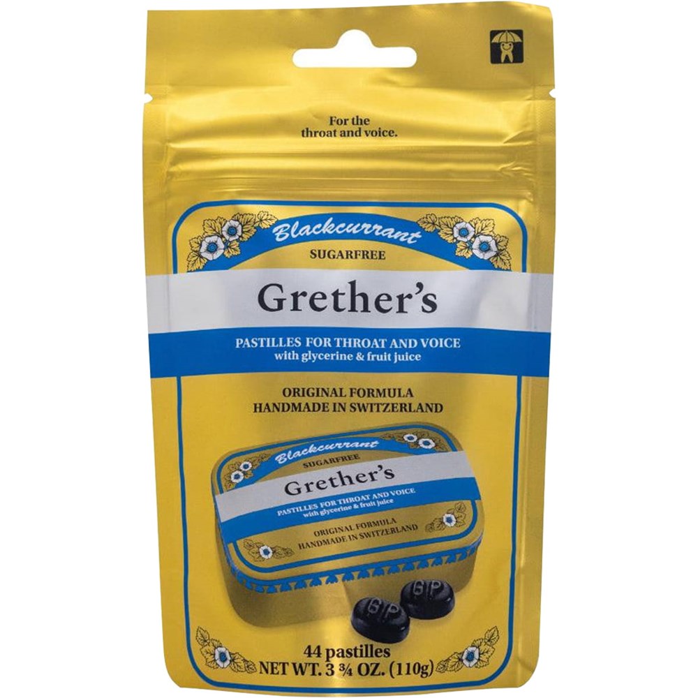 Grether’s Pastilles Blackcurrant Refill Bag - Sugarfree (110 g)