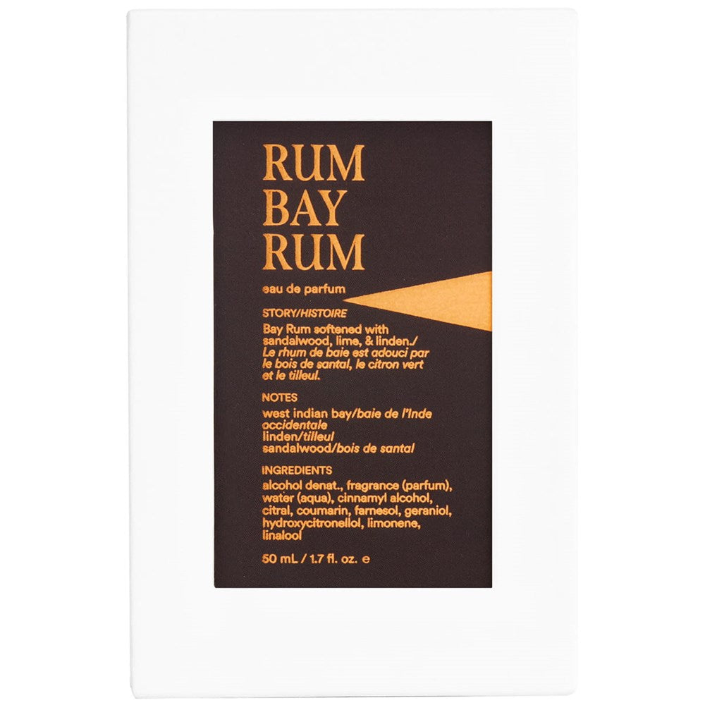 D.S. & Durga Rum Bay Rum Eau de Parfum (50 ml) - product packaging shown from the back. 