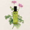 C.Atherley Geranium No.4 Face Mist (100 ml) - product shown on a tan background with pink flowers.