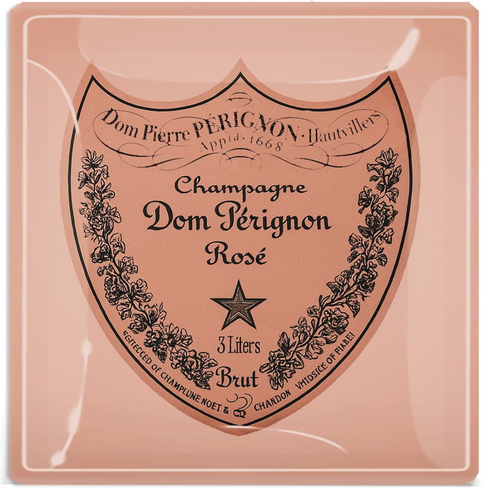 Ben's Garden Decoupage Glass Tray - Vintage Dom Perignon Rose (1 pc)