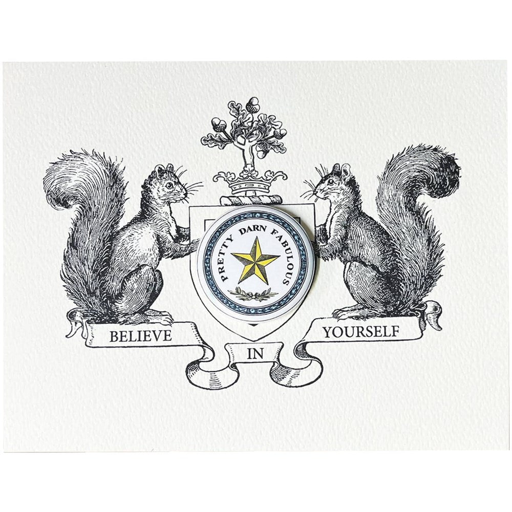 P. Flynn Design Believe In Yourself With Button Greeting Card (1 pc)