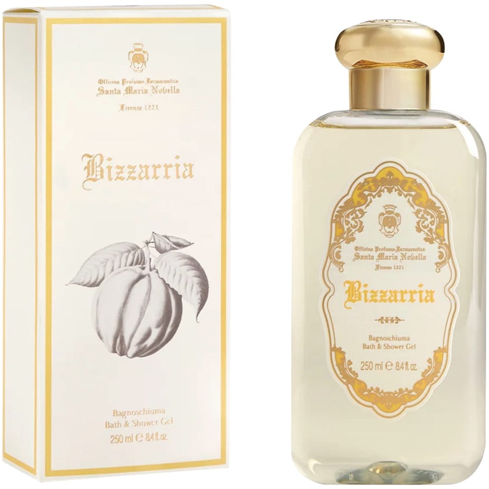 Santa Maria Novella Bizzarria Bath & Shower Gel (1 pc) - product shown next to packaging. 