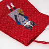 Kusuguru Honey Bean Princes Jacquard Tote - Red (1 pc) - product shown at different angle. 