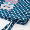 Kusuguru Honey Bean Princes Jacquard Tote - Blue (1 pc) - product shown close up. 