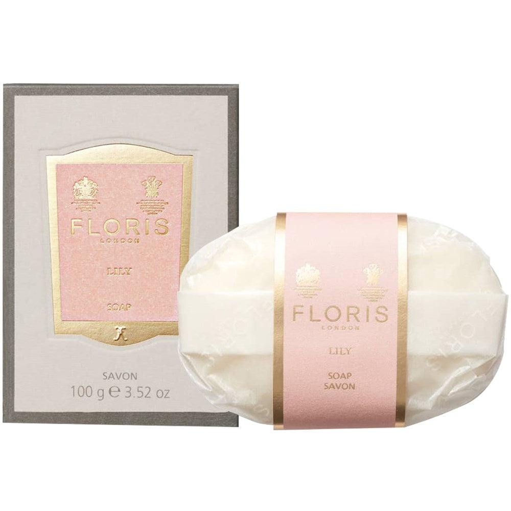 Floris London Lily Floral & Green Luxury Bar Soap - Beautyhabit