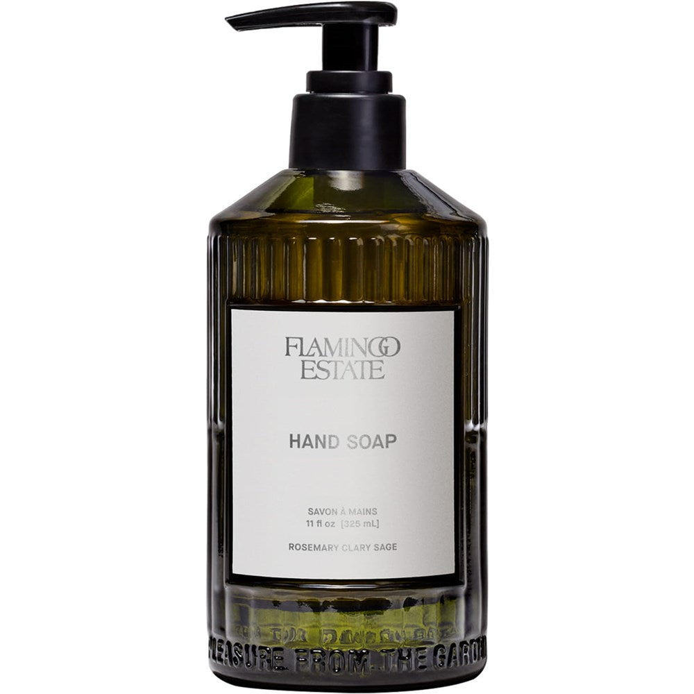 Flamingo Estate Organics Rosemary Clary Sage Glass Hand Soap (325 ml)