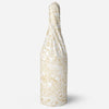 Papergem Compostable Tissue Paper - Gold Strawberry Thief (10 pcs) - product shown wrapped around bottle.