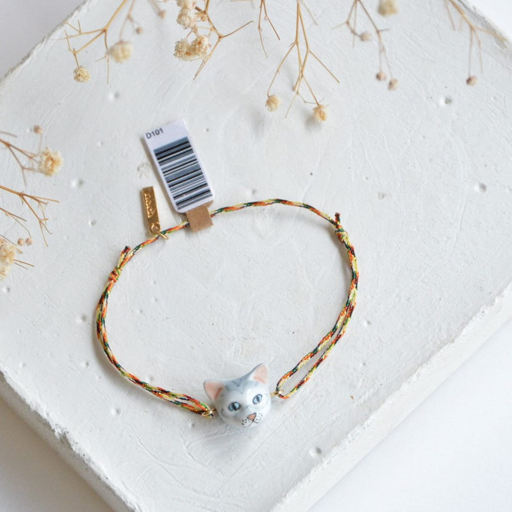 Nach Grey Cat Multicolor Charm Bracelet (1 pc) - product shown on a white surface. 