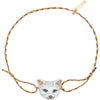 Grey Cat Multicolor Charm Bracelet