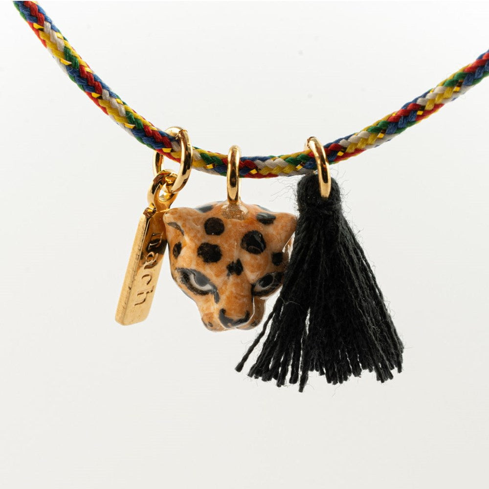 Nach Leopard Multicolor Charm Bracelet (1 pc) - product shown up close. 