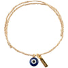 Nach Blue Eye Gold Rope Charm Bracelet (1 pc)