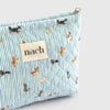 Nach Cats & Dogs Quilted Striped Pouch (1 pc) - product shown up close. 