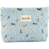 Cats & Dogs Quilted Striped Pouch