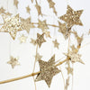 Meri Meri Gold Sparkle Star Chandelier (1 pc) - product shown up close. 