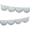 Meri Meri Silver Iridescent Tinsel Scallop Garland (1 pc)