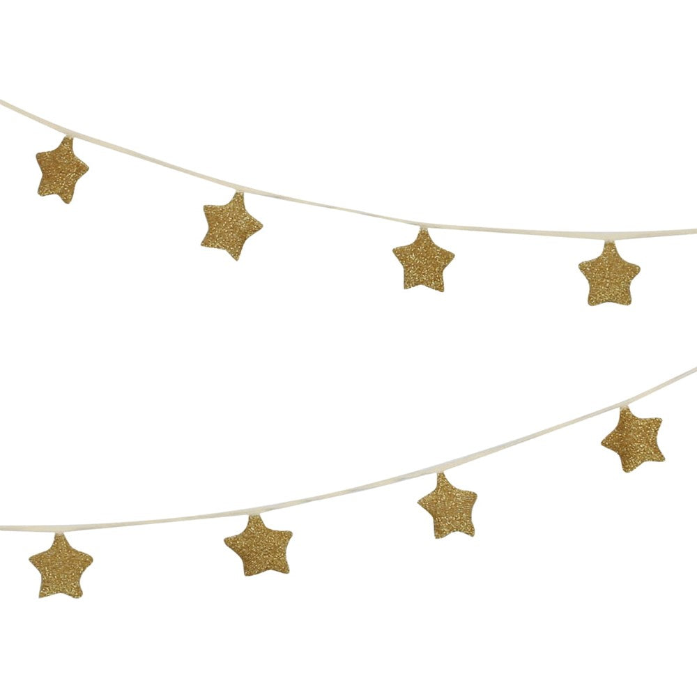 Meri Meri Gold Knitted Star Garland (1 pc)
