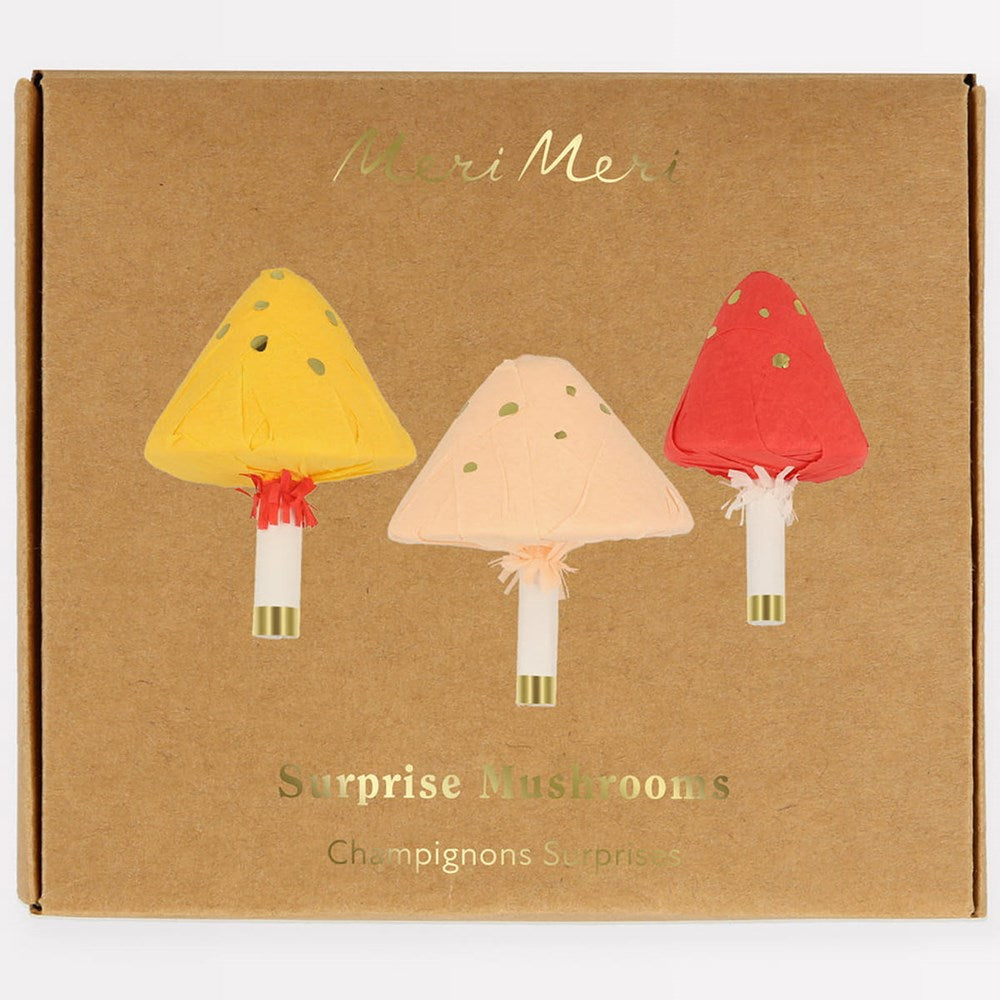 Meri Meri Mushroom Surprise Balls (3 pcs) - product shown in packaging. 