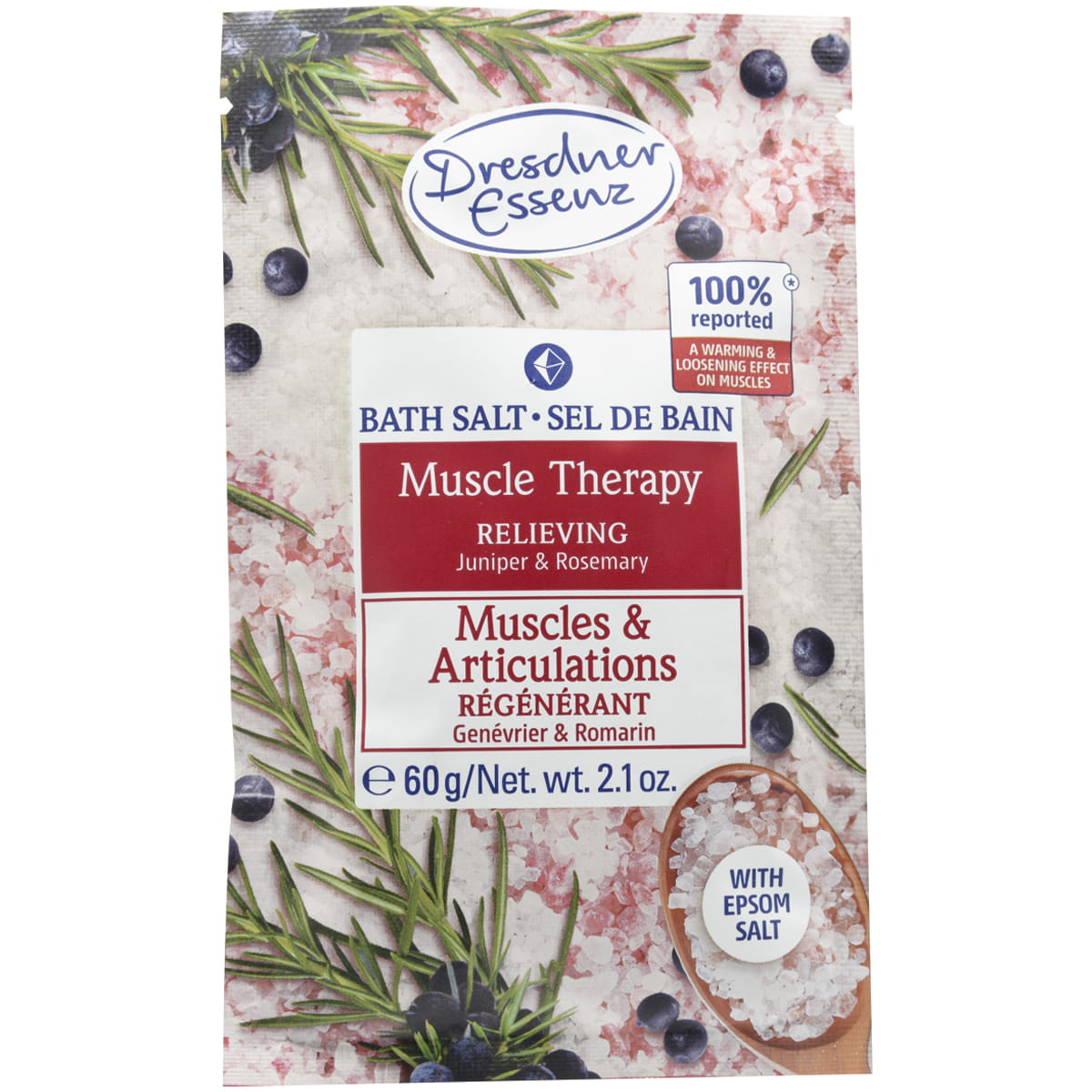 Muscle Therapy Bath Salt - Juniper &amp; Rosemary - Beautyhabit