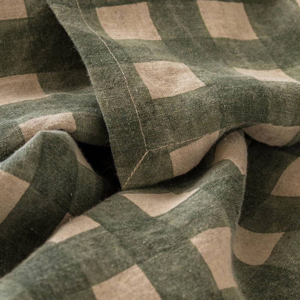 Live Linen Linen Olea Green Napkin Set (2 pcs) - product shown up close. 