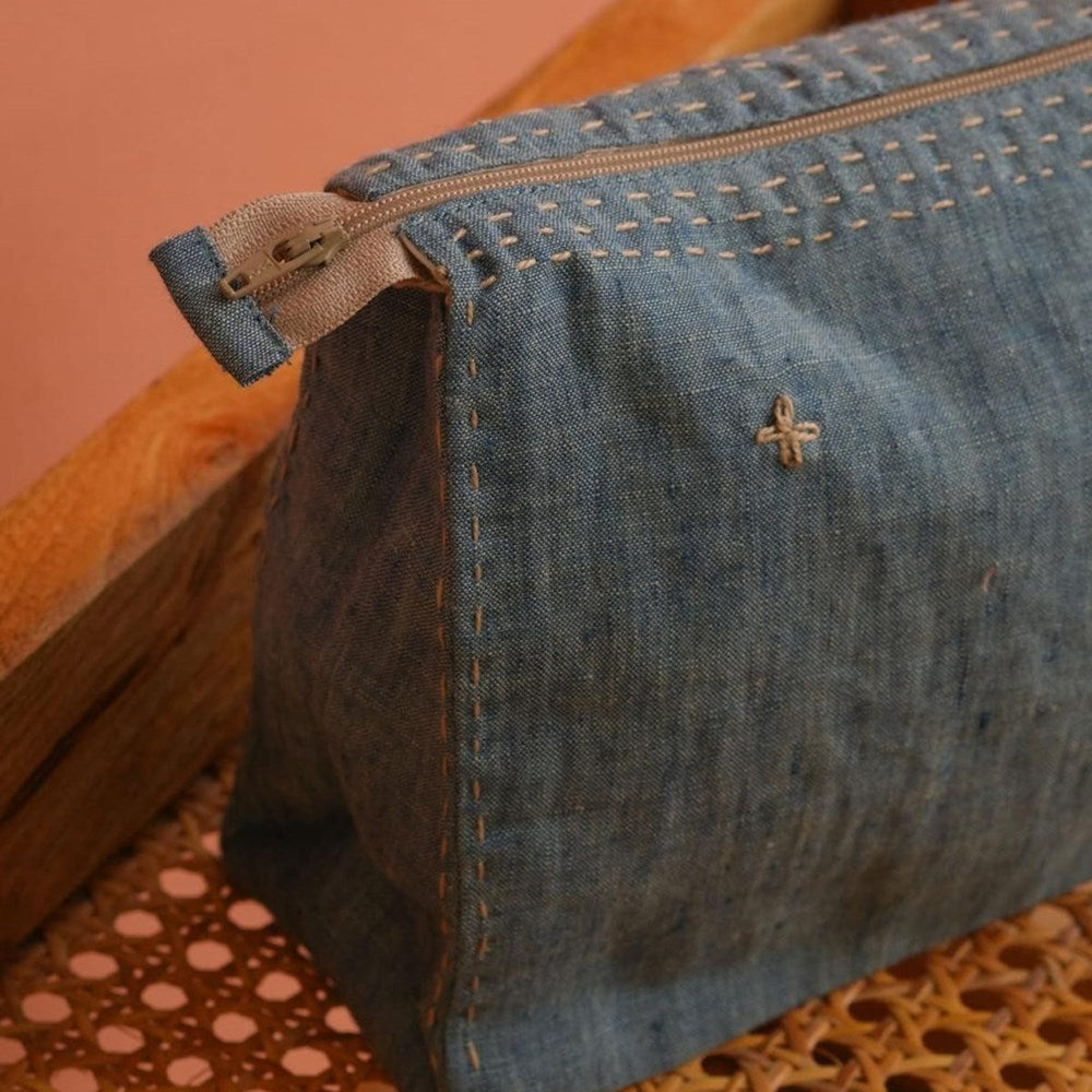 Live Linen Linen Affair Pouch (1 pc) - product shown up close. 