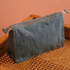 Live Linen Linen Affair Pouch (1 pc) - product shown on woven wood surface. 