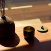 ROEN Candles Nakame Scented Candle (8 oz) - product shown with lid removes. 