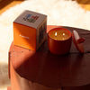 ROEN Candles Fushimi Scented Candle (8 oz) - product shown on wooden surface. 