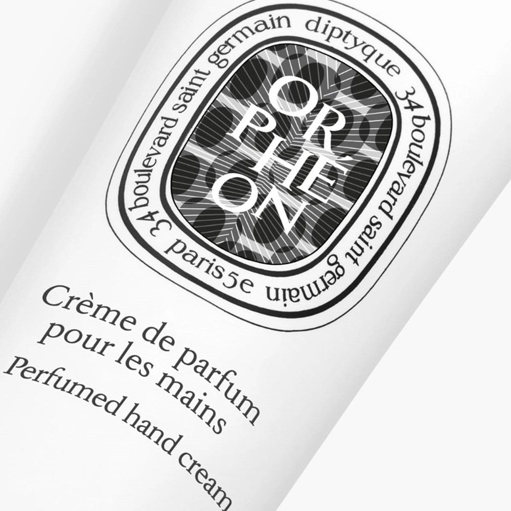 Diptyque Orpheon Perfumed Hand Cream (45 ml) - product shown close up.