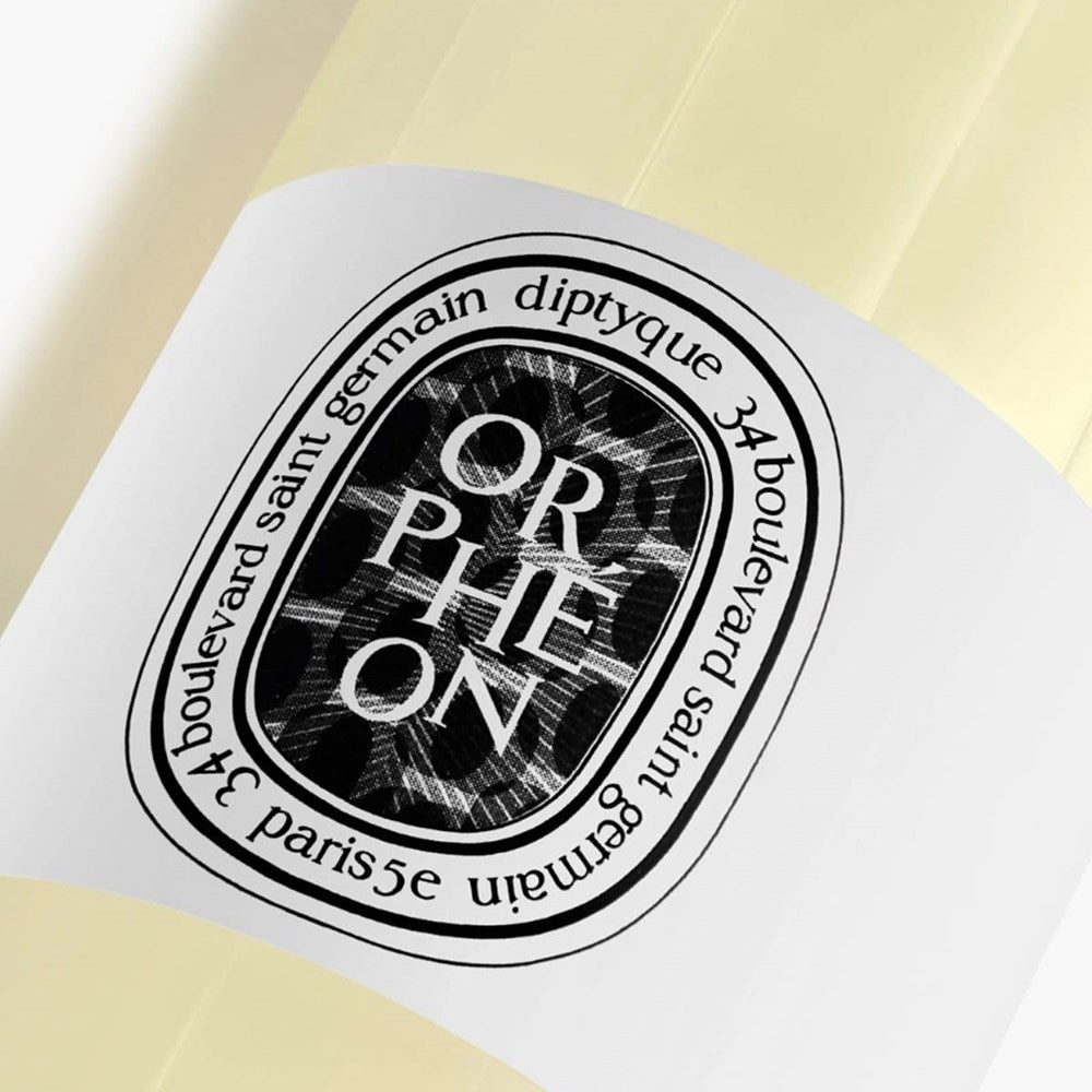 Diptyque Orpheon Perfumed Cleansing Body Gel (200 ml) - product shown up close. 