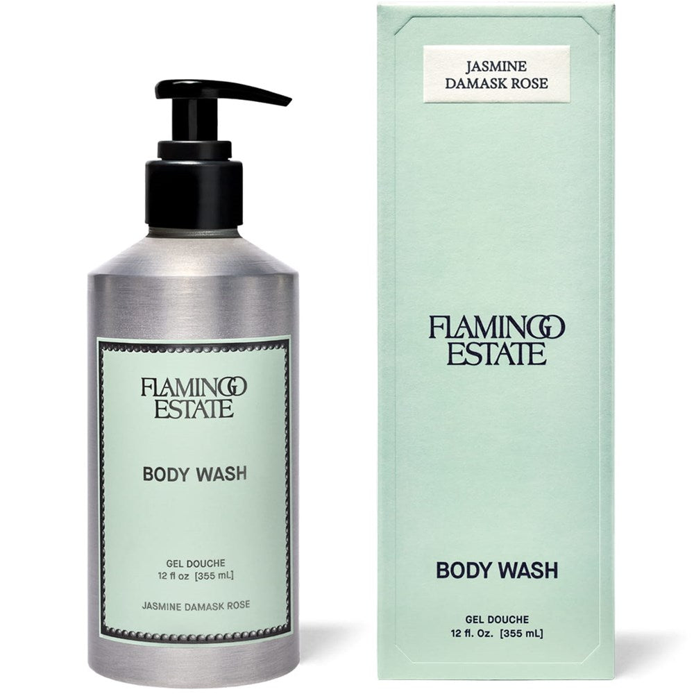 Flamingo Estate Jasmine Damask Rose Body Wash (355 ml) with box