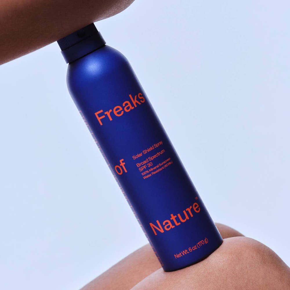 Close up of Freaks of Nature Solar Shield SPF 20 Spray (6 oz)