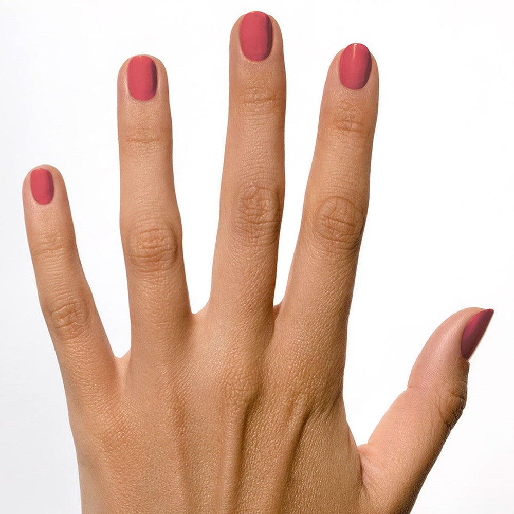 Karolin Van Loon Nail Polish - 38 Framboise Rose (15 ml) - product shown on nails. 