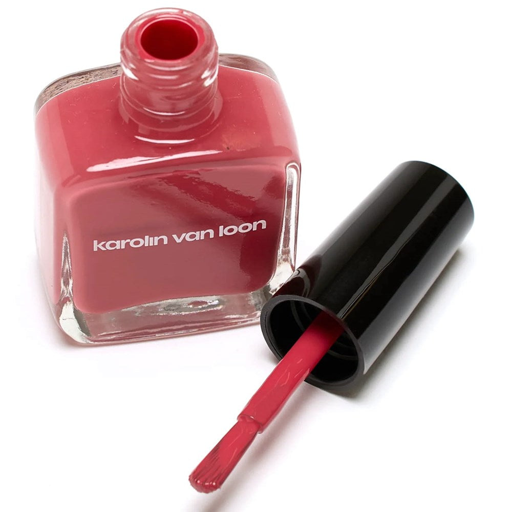 Karolin Van Loon Nail Polish - 38 Framboise Rose (15 ml) - product shown on white background. 