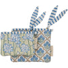 Paper Mirchi Organic Cotton Pouch Set - Floral Indigo (2 pcs)