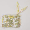 Paper Mirchi Organic Cotton Pouch Set - Floral Buttercream (2 pcs) - product shown on white background.