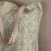 Paper Mirchi Organic Cotton Tote Bag - Floral Buttercream (1 pc) - product shown up close.