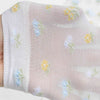 Tiepology Floral Cotton Crew Socks - Ivory (1 pair) - product shown up close.