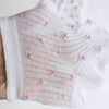 Tiepology Blossom Breeze Sheer Floral Socks - Ivory (1 pair) - product shown up close.