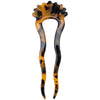 Antique Wave French Hair Pin - Amber Mix