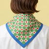 Centinelle Green Checkers Cotton Bandana (1 pc) - product shown on model. 