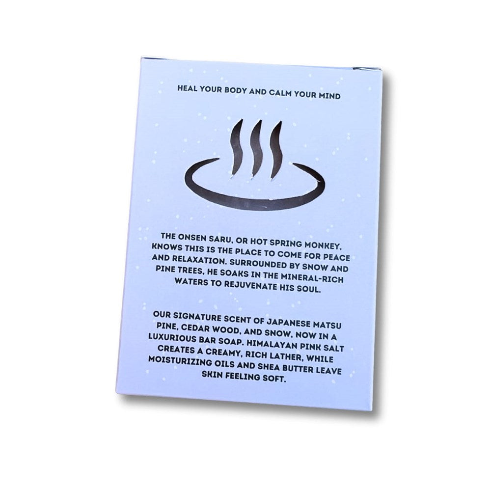Onsen Saru Hot Spring Bar Soap (4.2 oz) - product packaging shown.