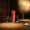 Davids Hydroxi Whitening + Enamel Health Toothpaste – Cinnamon (4 oz) - product shown on bathroom counter.
