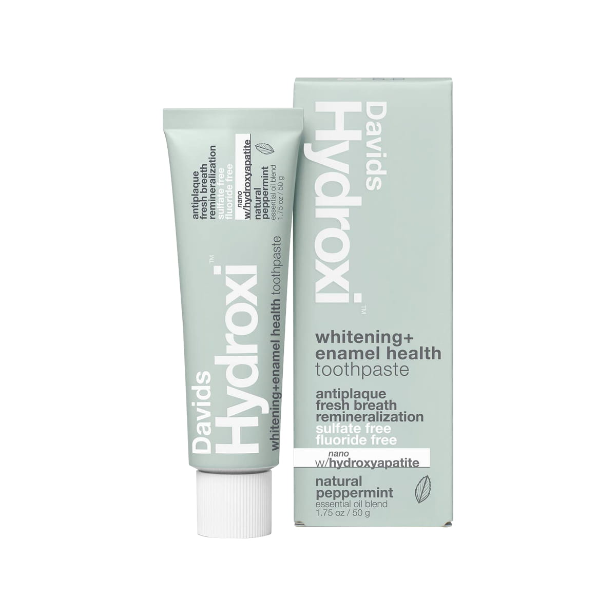Davids Hydroxi Whitening + Enamel Health Toothpaste – Peppermint (1.75 oz)