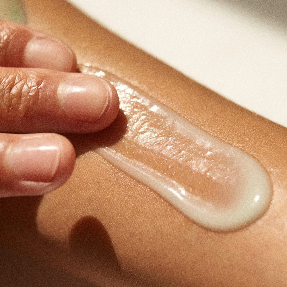 DUNE Suncare The Bod Guard (250 ml) - product shown on skin. 