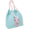 Embroidered Cat Nylon Shoulder Bag - Blue