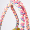 Kusuguru Embroidered Cat Nylon Shoulder Bag - Yellow (1 pc) - product straps shown up close.