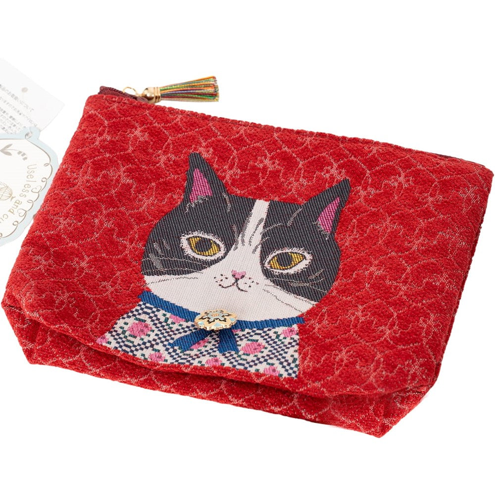 Kusuguru Honey Bean Princess Jacquard Pouch - Red (1 pc)