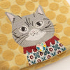 Kusuguru Honey Bean Princess Jacquard Pouch - Yellow (1 pc) - product shown up close.